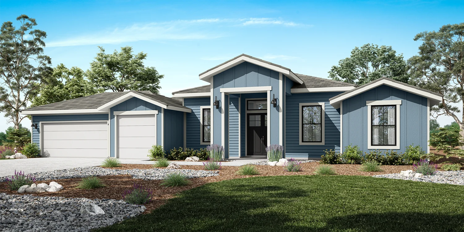 The Tacoma Farmhouse elevation exterior rendering